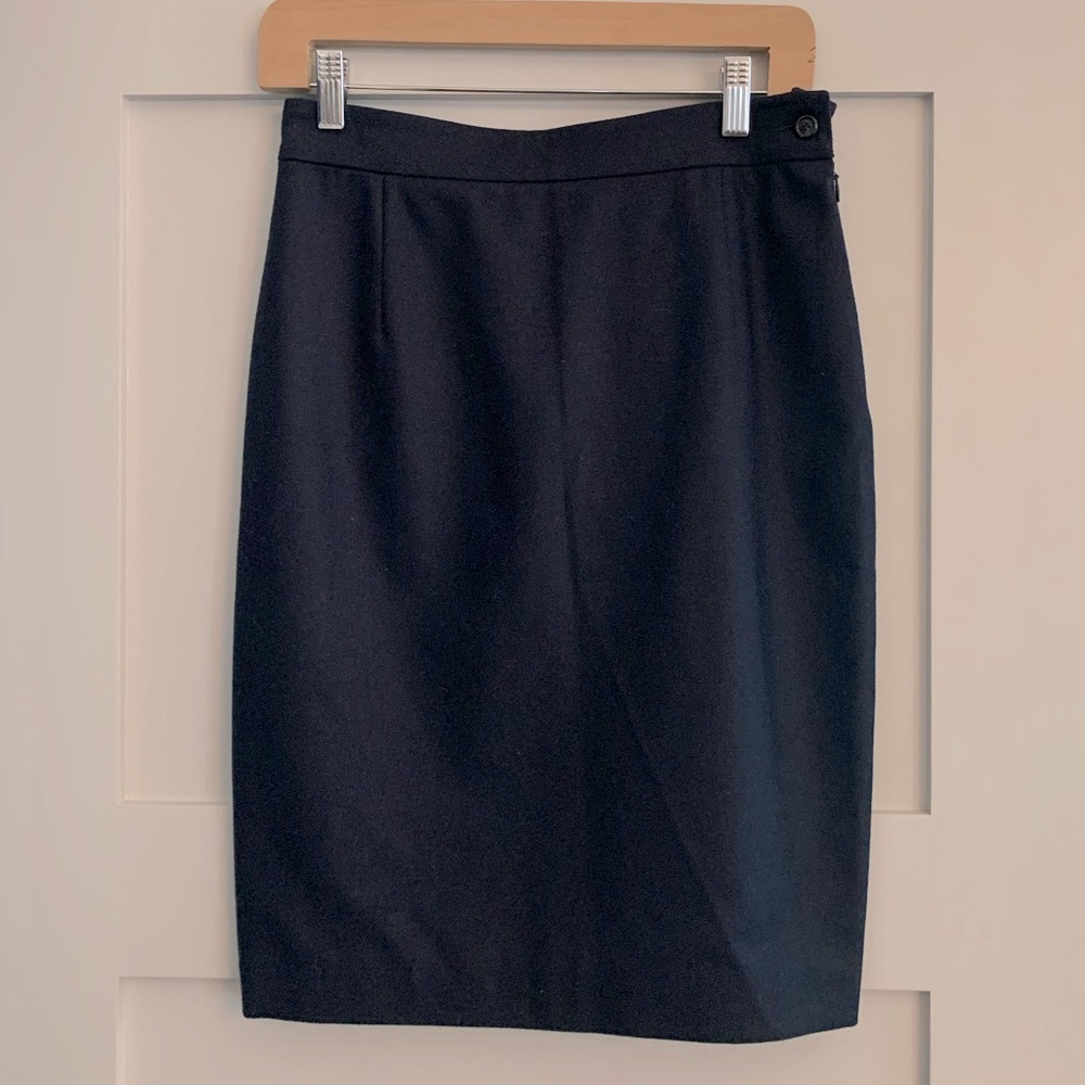 Elegant Proenza Schouler Navy Wool Pencil Skirt Sz 6
